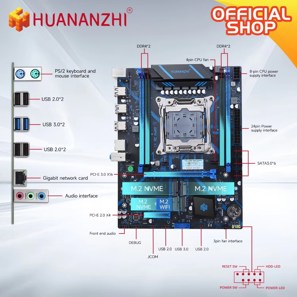 Placa base HUANANZHI X99 QD4 L - E5 2696 V3 reseña y precio